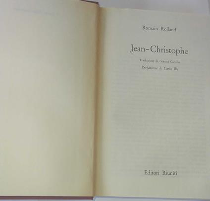 Jean-Chhristophe - Romain Rolland - copertina