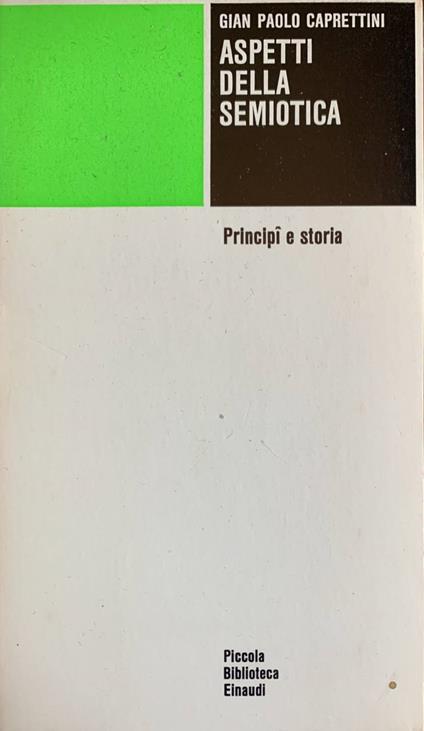 Aspetti della semiotica - Gian Paolo Caprettini - copertina