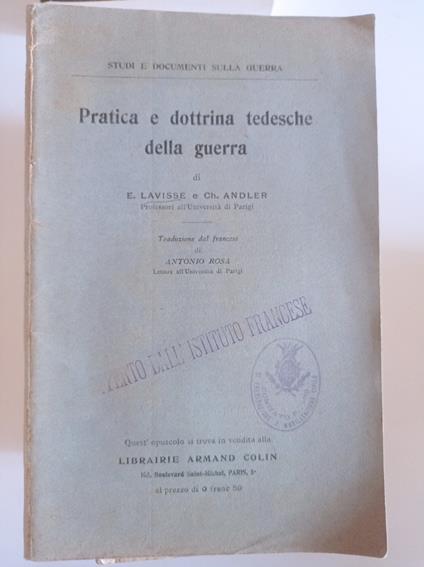 Pratica e dottrina tedesche della guerra - copertina