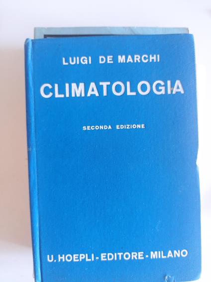 Climatologia - Luigi De Marchi - copertina