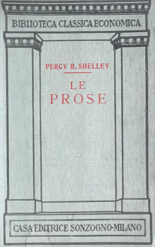 Le prose - Percy Bysshe Shelley - copertina