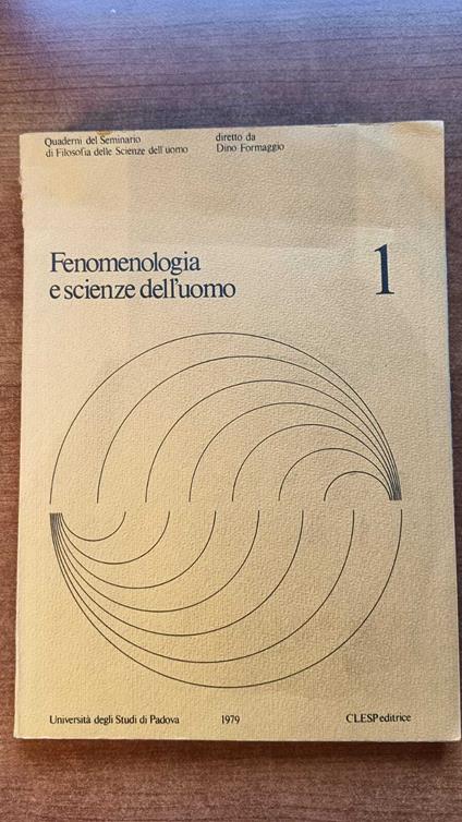 Fenomenologia e scienza dell'uomo - Dino Formaggio - copertina