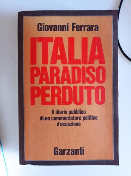 Italia, paradiso perduto - Giovanni Ferrara - copertina