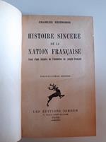 Histoire sincere de la nation francaise