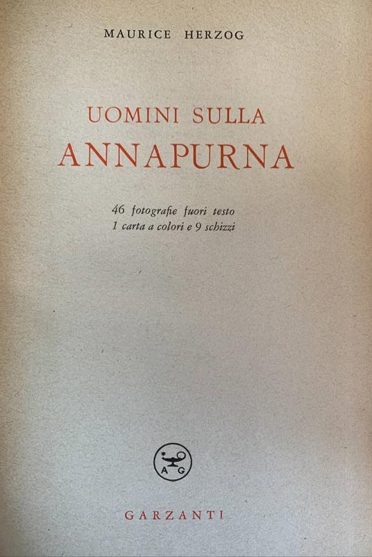 Uomini sulla Annapurna - Maurice Herzog - copertina