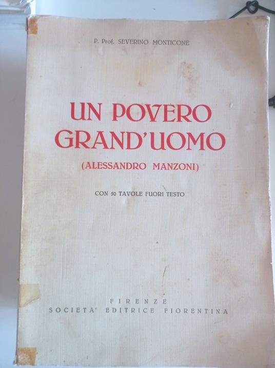 Un povero grand'uomo (Alessandro Manzoni) - Severino Monticone - copertina