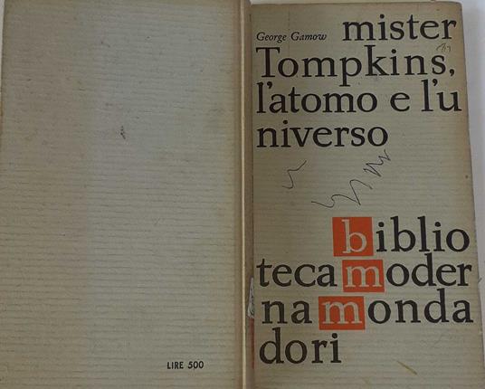 Mister Tompkins, l'atomo e l'universo - George Gamow - copertina