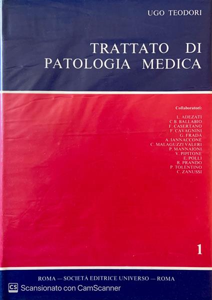 Trattato di patologia medica. Vol. 1 - Ugo Teodori - copertina