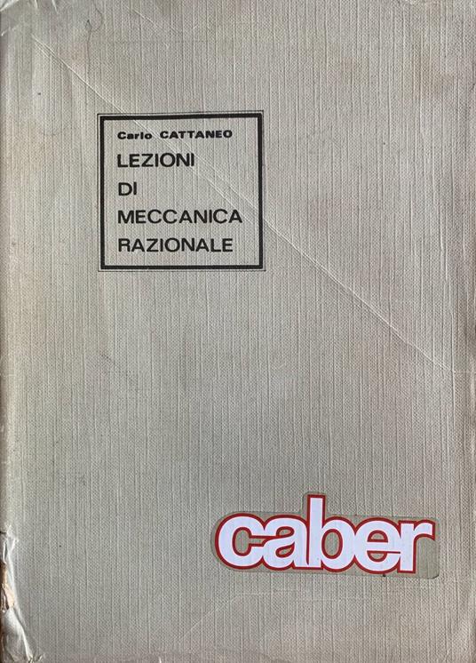 Lezioni di meccanica razionale - Carlo Cattaneo - copertina