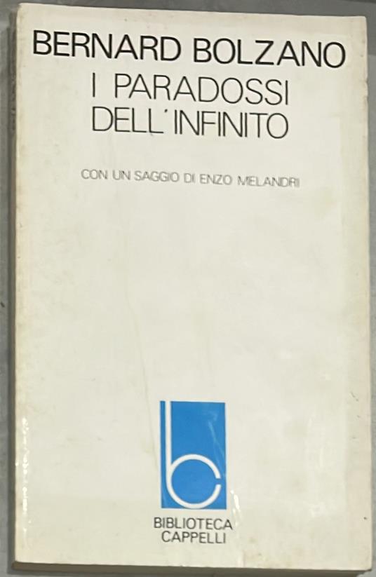 I paradossi dell'infinito - Bernard Bolzano - copertina