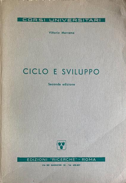 Ciclo e sviluppo - Vittorio Marrama - copertina