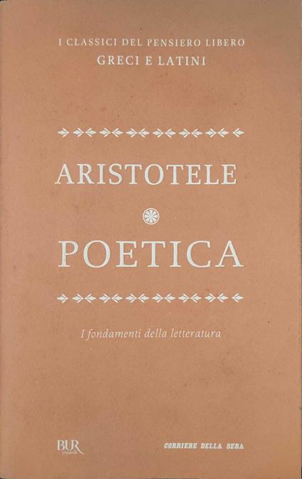 Poetica - Aristotele - copertina