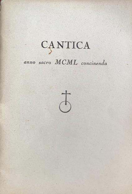 Cantica anno sacro MCML concinenda - copertina