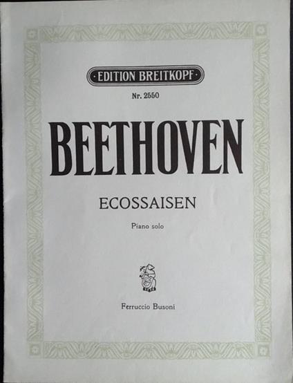 Ecossaisen. Piano solo - copertina