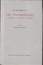 XX Settembre 1870. Tre testimonianze