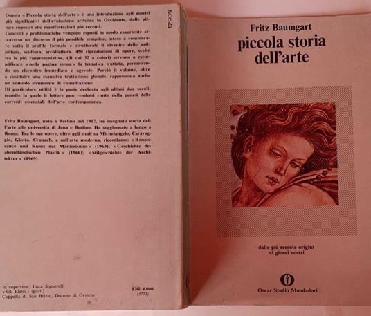 Piccola storia dell'arte - Fritz Baumgart - copertina