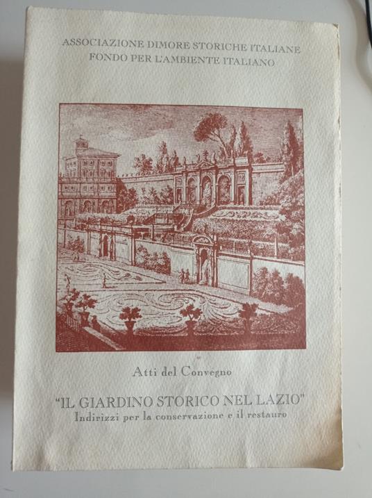 Il giardino storico nel Lazio - copertina