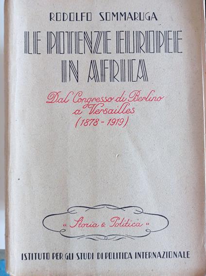 Le potenze europee in Africa - Rodolfo Sommaruga - copertina