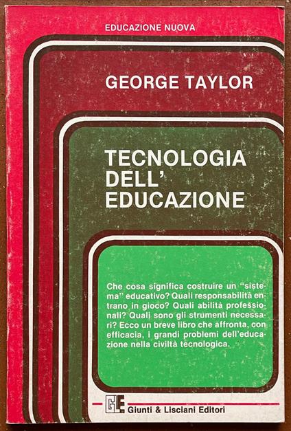 tecnologia dell'educazione - George Taylor - copertina