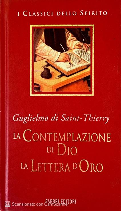 La contemplazione di Dio la lettera d'oro - Guglielmo di Saint-Thierry - copertina