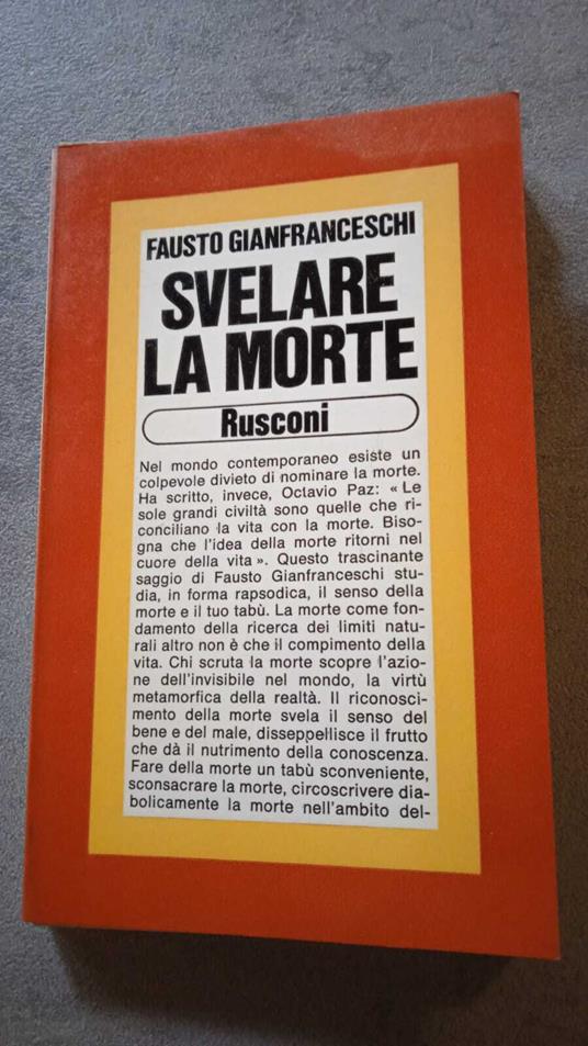 Svelare la morte - Fausto Gianfranceschi - copertina