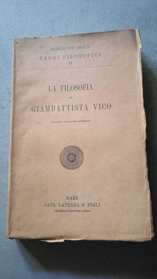 La filosofia di Giambattista Vico - Benedetto Croce - copertina