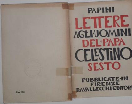 Lettere agli uomini di Papa Celestino VI - Giovanni Papini - copertina