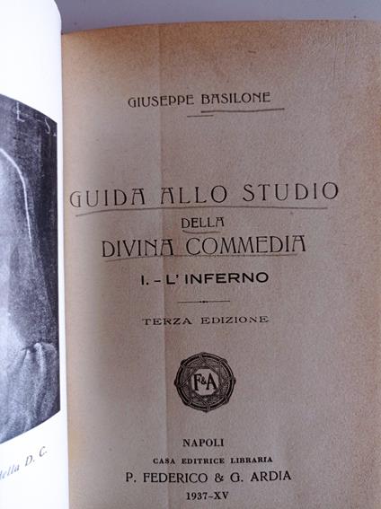 Guida allo studio della Divina Commedia 1. L' INFERNO - Giuseppe Basilone - copertina