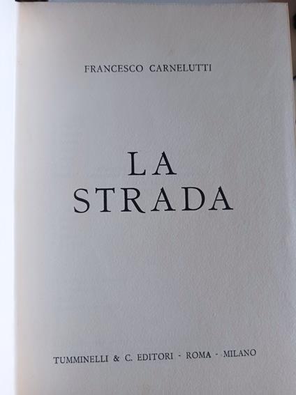 La strada - Francesco Carnelutti - copertina