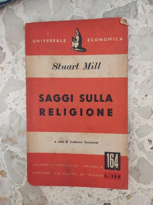 Saggi sulla religione - Stuart Mill - copertina