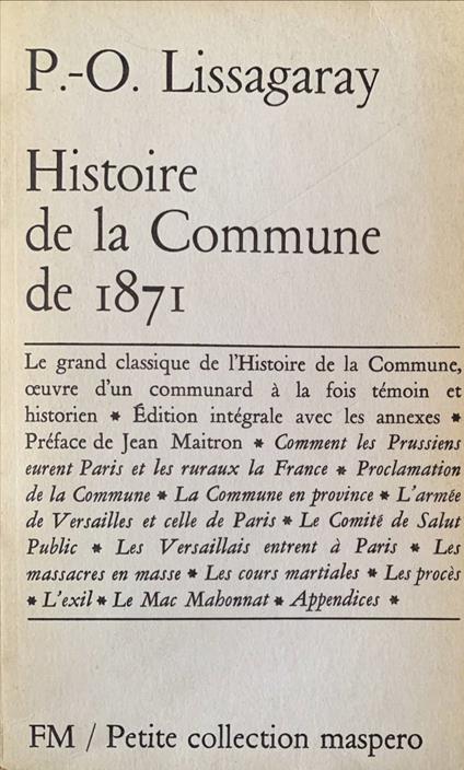 Histoire de la Commune de 1871 - copertina