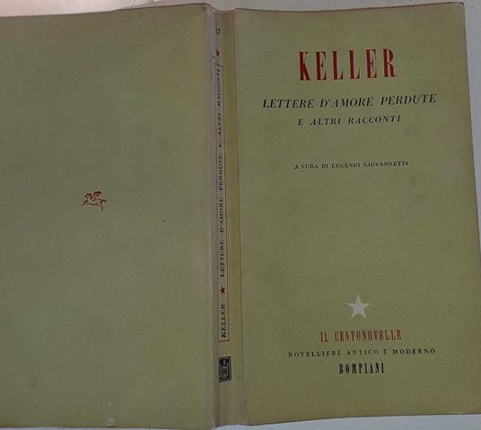 Lettere d'amore perdute e altri racconti - Gottfried Keller - copertina