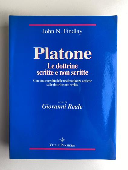 Platone: le dottrine scritte e non scritte. Con una raccolta delle testimonianze antiche sulle dottrine non scritte - copertina