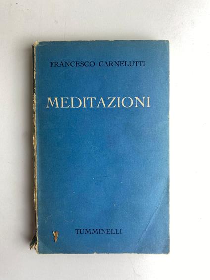 Meditazioni - Francesco Carnelutti - copertina