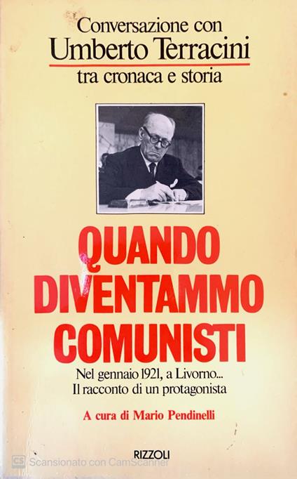 Quando diventammo comunisti - Umberto Terracini - copertina