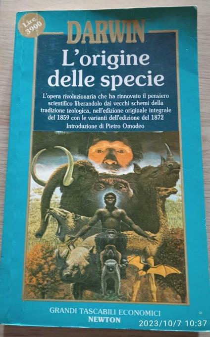 L' origine della specie - Charles Darwin - copertina