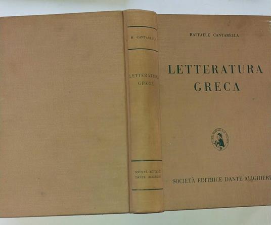 Letteratura greca - Raffaele Cantarella - copertina