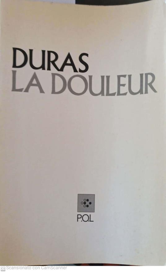 La douleur - Marguerite Duras - copertina