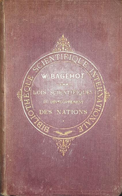 Lois Scientifiques du developpement des nations dans leurs rapports avec les principes de la selectin naturelle et de l'heredité - copertina