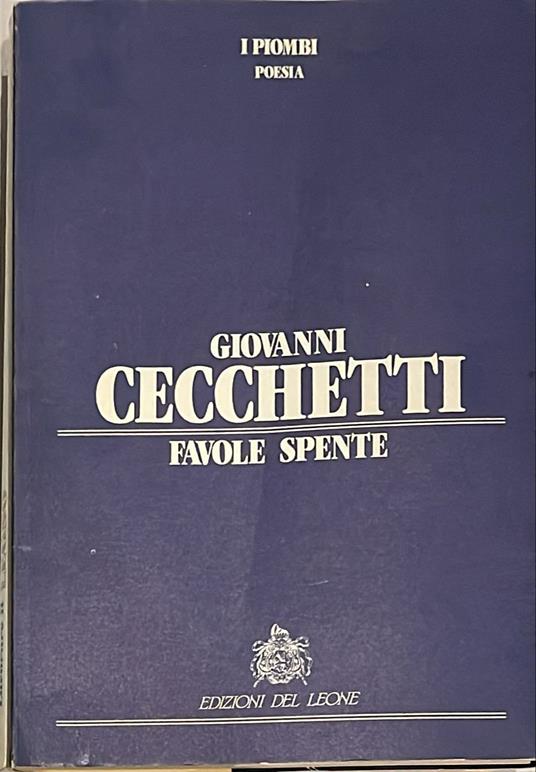 Favole spente - Giovanni Cecchetti - copertina