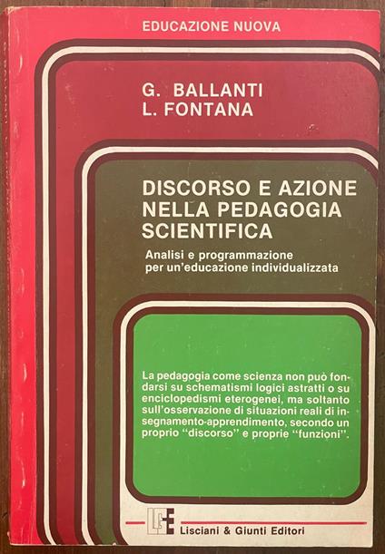 Discorso e azione nella pedagogia scientifica - copertina