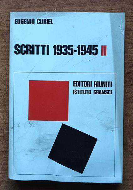 Scritti 1935 - 1945 - Eugenio Curiel - copertina