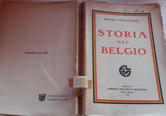 Storia del Belgio - Maria Tortonese - copertina