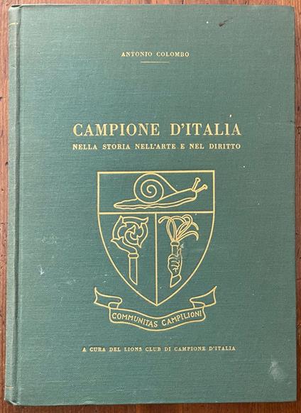 Campione D'Italia - Antonio Colombo - copertina