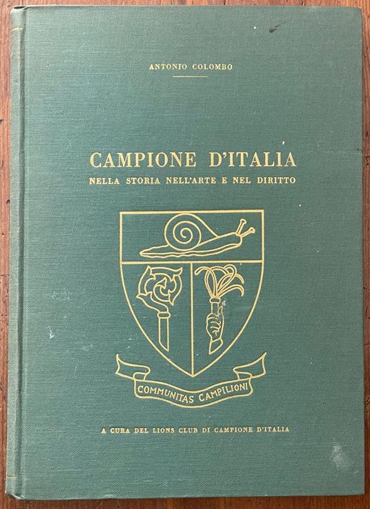 Campione D'Italia - Antonio Colombo - copertina