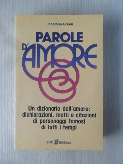 Parole d'amore - copertina