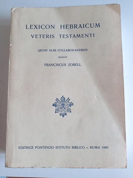 Lexicon Hebraicum veteris testamenti - copertina