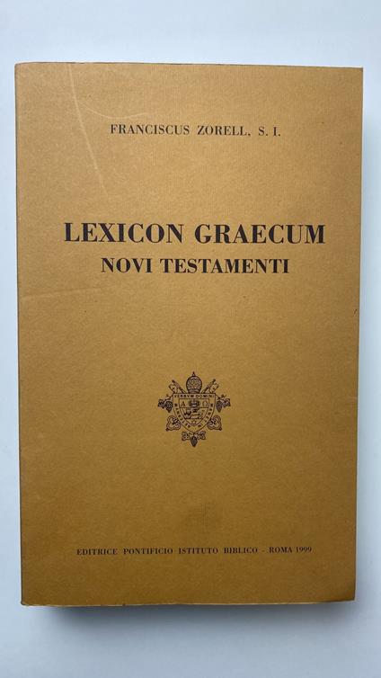 Lexicon graecum Novi Testamenti - copertina