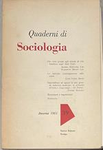 Quaderni di sociologia Inverno 1961