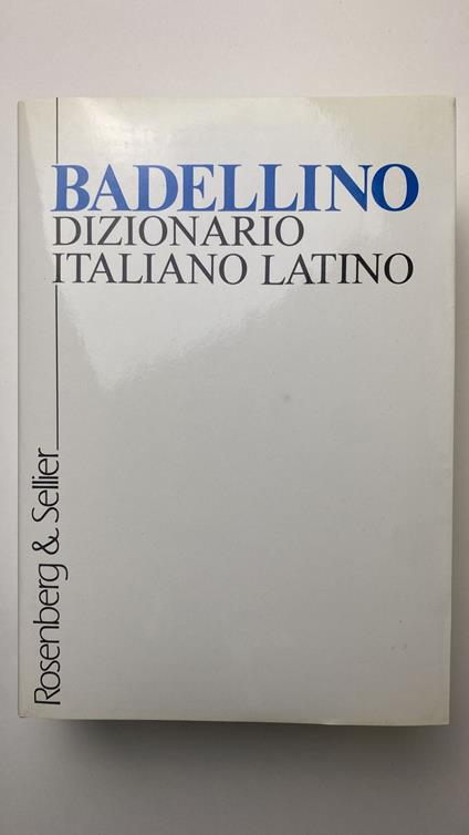 Dizionario Italiano-Latino - copertina